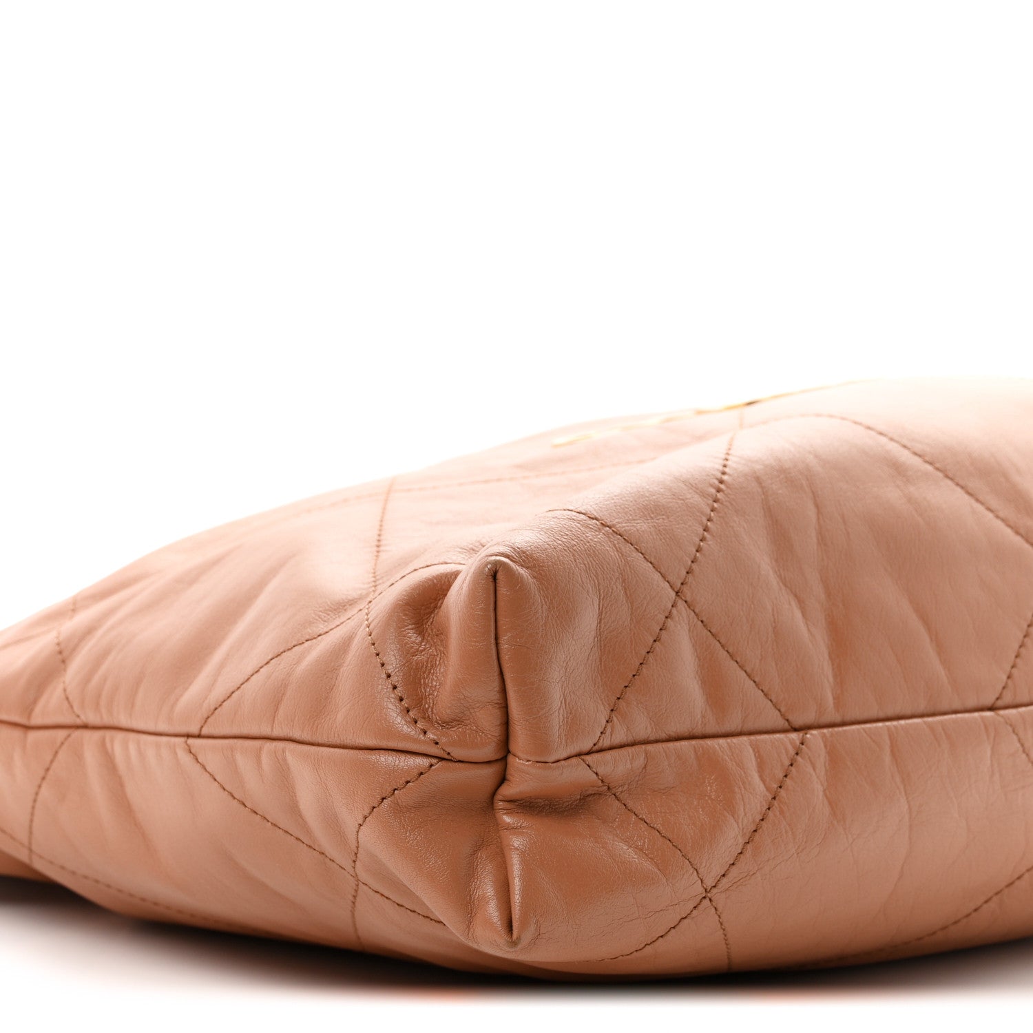 Chanel Shiny Calfskin Quilted Small Chanel 22 Camel 10 of 11