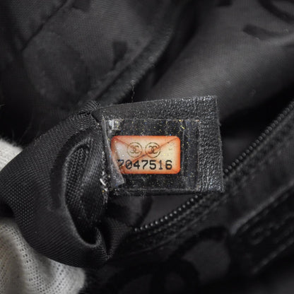 Chanel Jersey Chocolate Bar Quilted Shoulder Bag Black 8 of 8