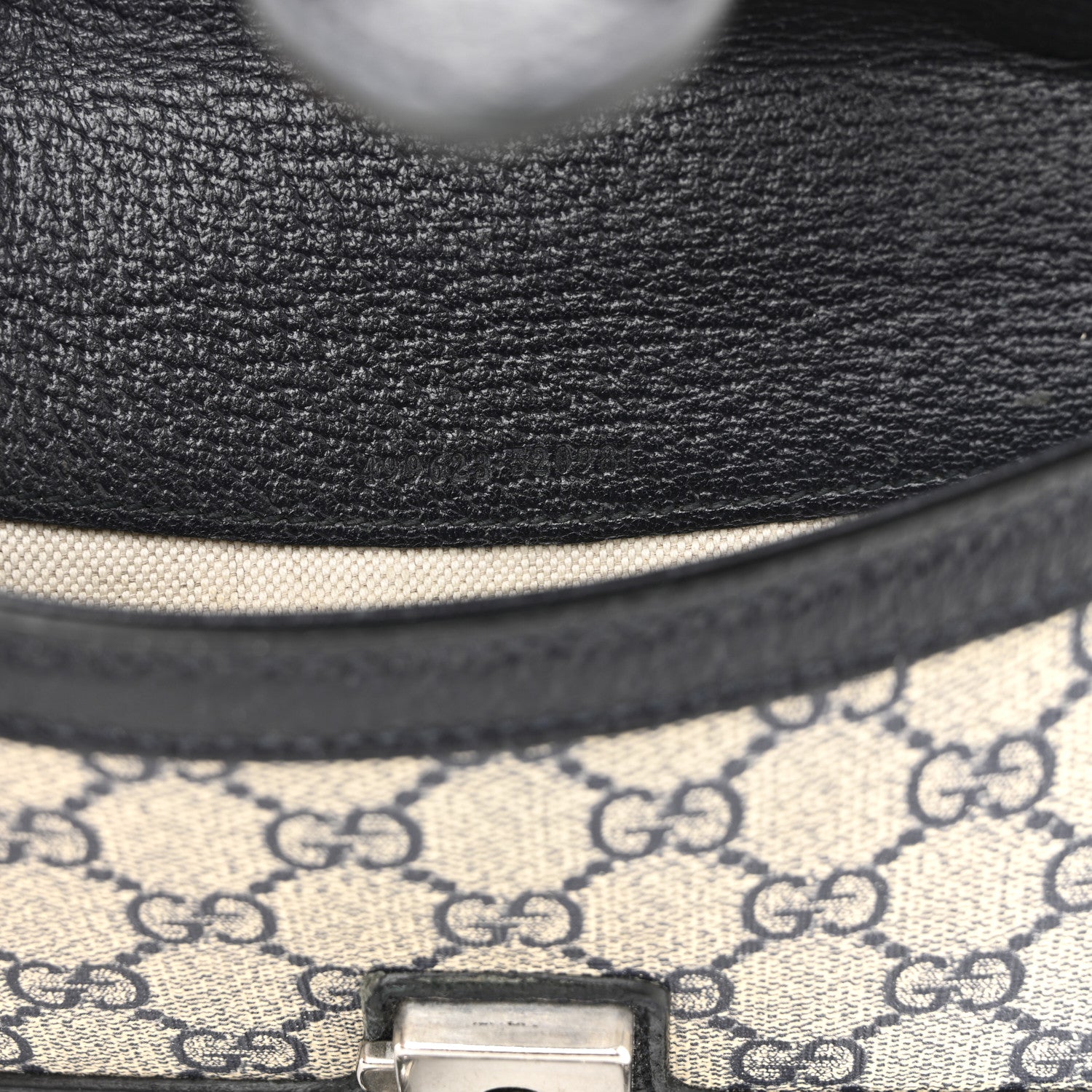 Gucci GG Supreme Monogram Textured Dollar Calfskin Small Rectangular Dionysus Shoulder Bag Beige Blue 7 of 14