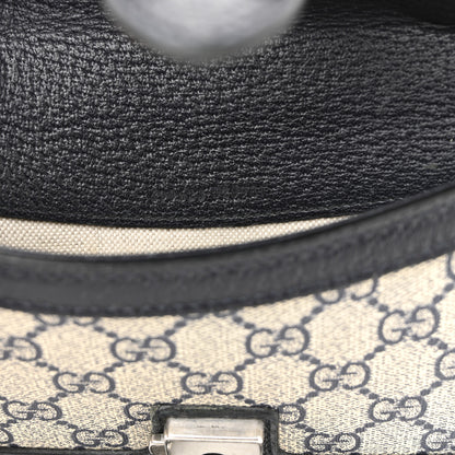 Gucci GG Supreme Monogram Textured Dollar Calfskin Small Rectangular Dionysus Shoulder Bag Beige Blue 7 of 14