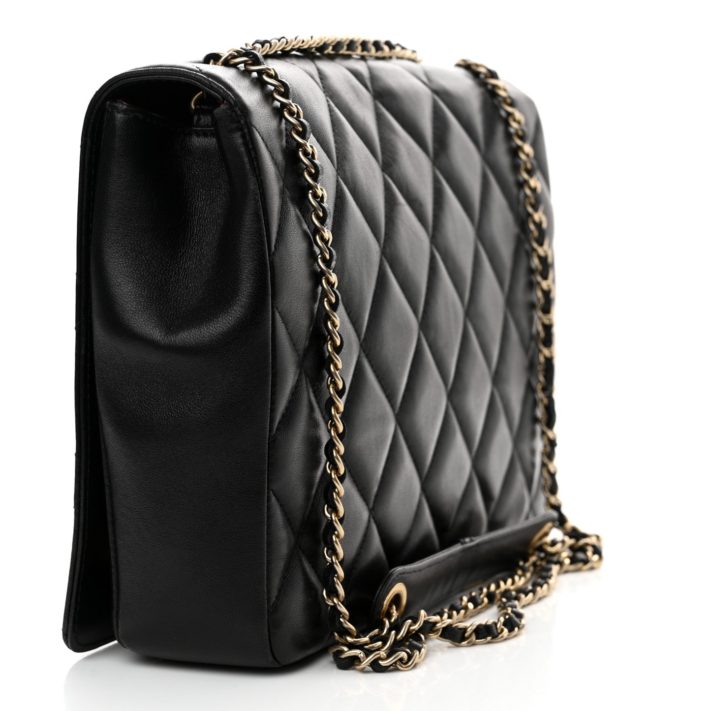 Lambskin Quilted Medium Diamond CC Flap Black