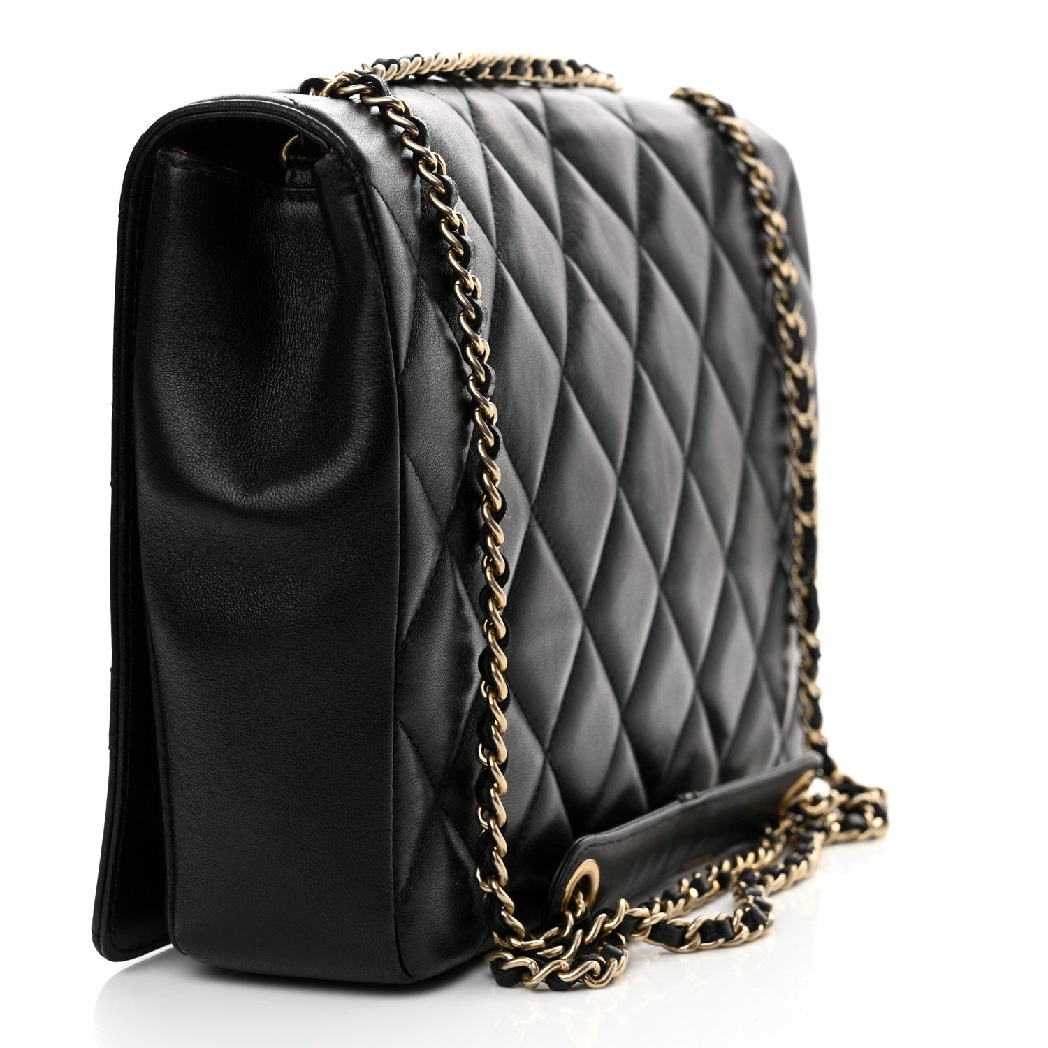 Chanel Lambskin Quilted Medium Diamond CC Flap Black 3 of 12