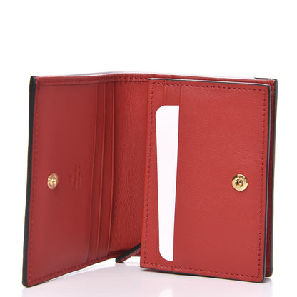 Gucci GG Supreme Monogram Apple Card Case Wallet Beige Multicolor Lobster Red 5 of 8