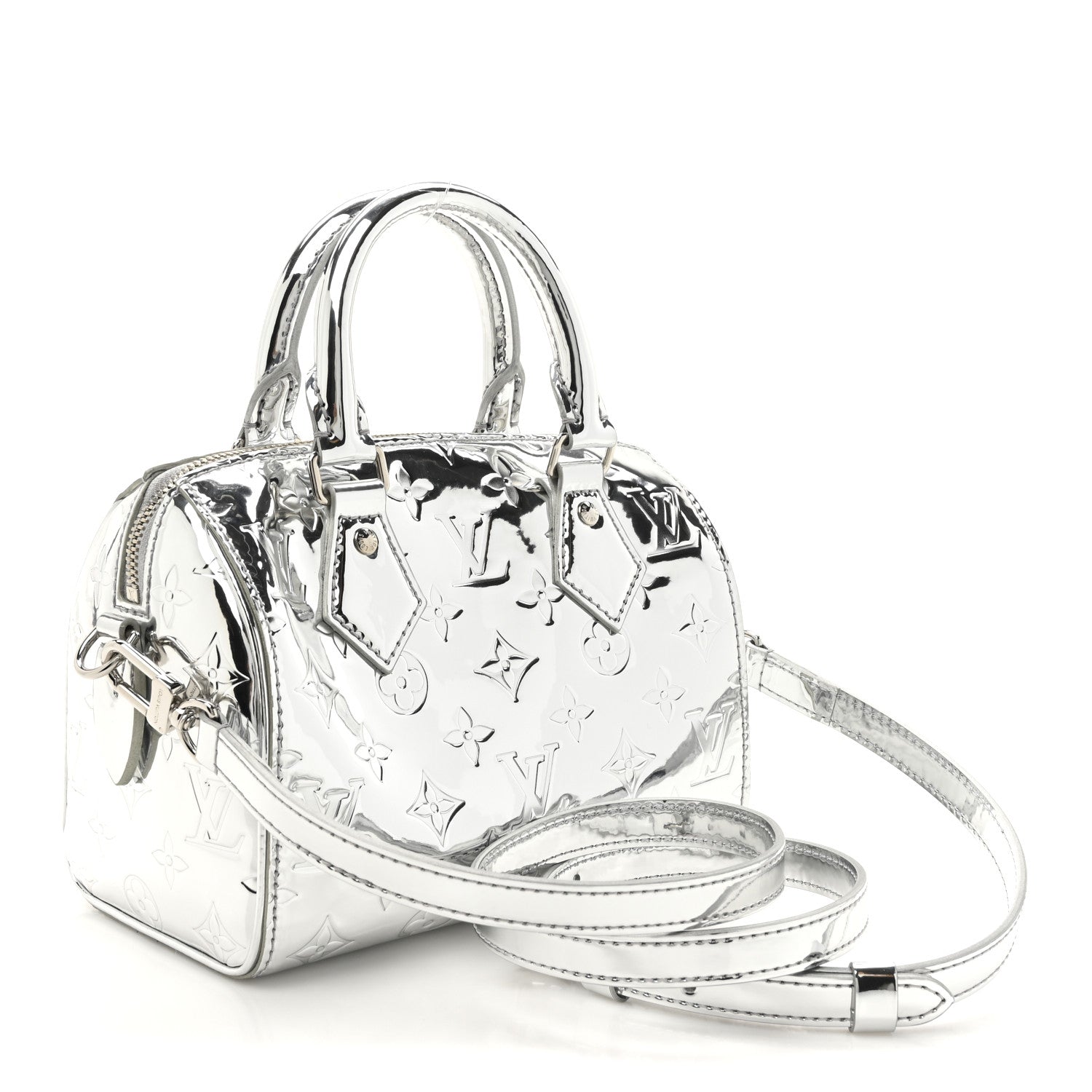 Louis Vuitton Monogram Miroir Speedy Bandouliere 20 Silver 3 of 9