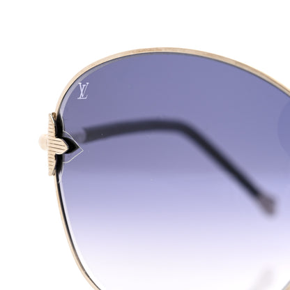 Louis Vuitton Monogram Viola Round Sunglasses Z0464U Silver Navy 7 of 7