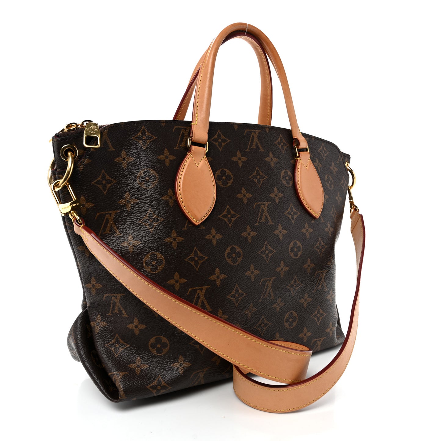 Monogram Flower Zipped Tote MM Beige