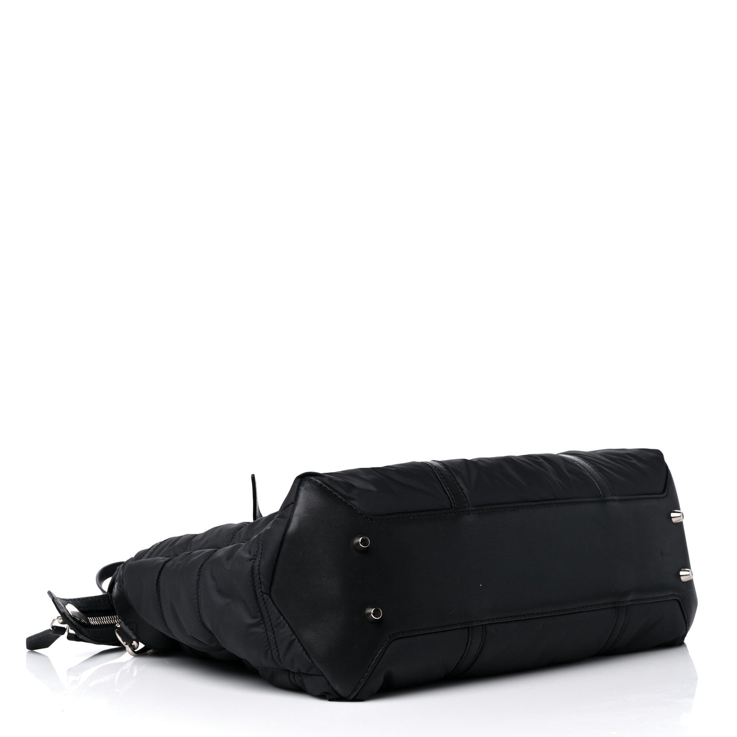 Nylon House Check Quilted Abbey Diaper Bag Black