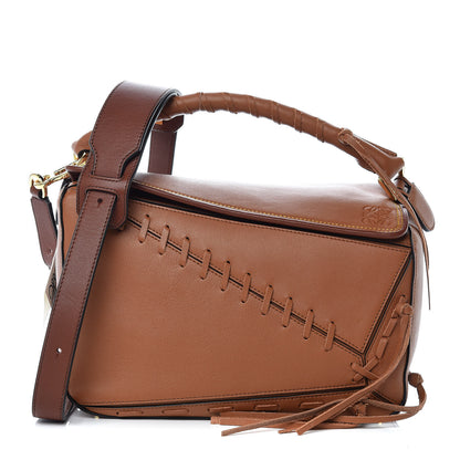 Loewe Calfskin Laced Puzzle Bag Tan 1 of 9