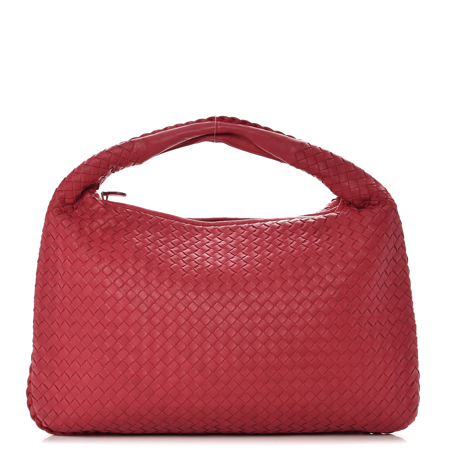 Nappa Intrecciato Large Veneta Hobo Fuchsia