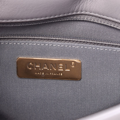 Chanel Goatskin Quilted Large 19 Flap Grey 5 of 10