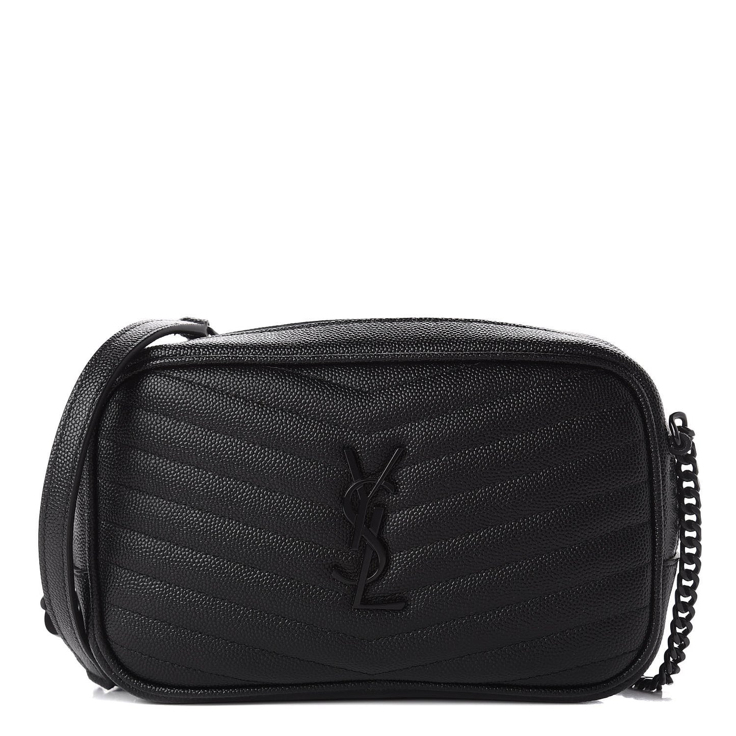 Grain De Poudre Matelasse Monogram Mini Lou Camera Bag Black