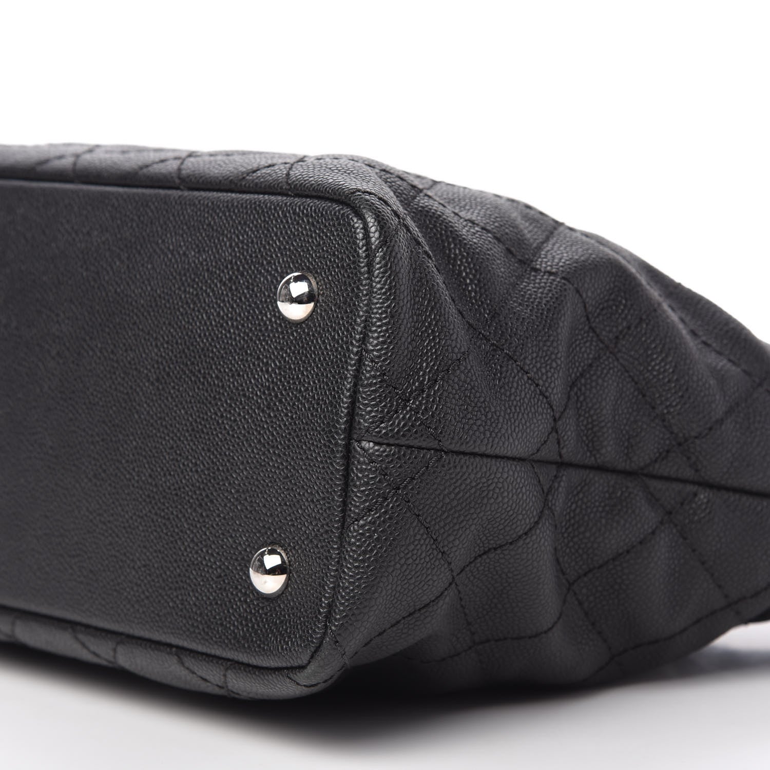 Chanel Grained Calfskin Quilted Small Daily Shopping Tote Black 8 of 10