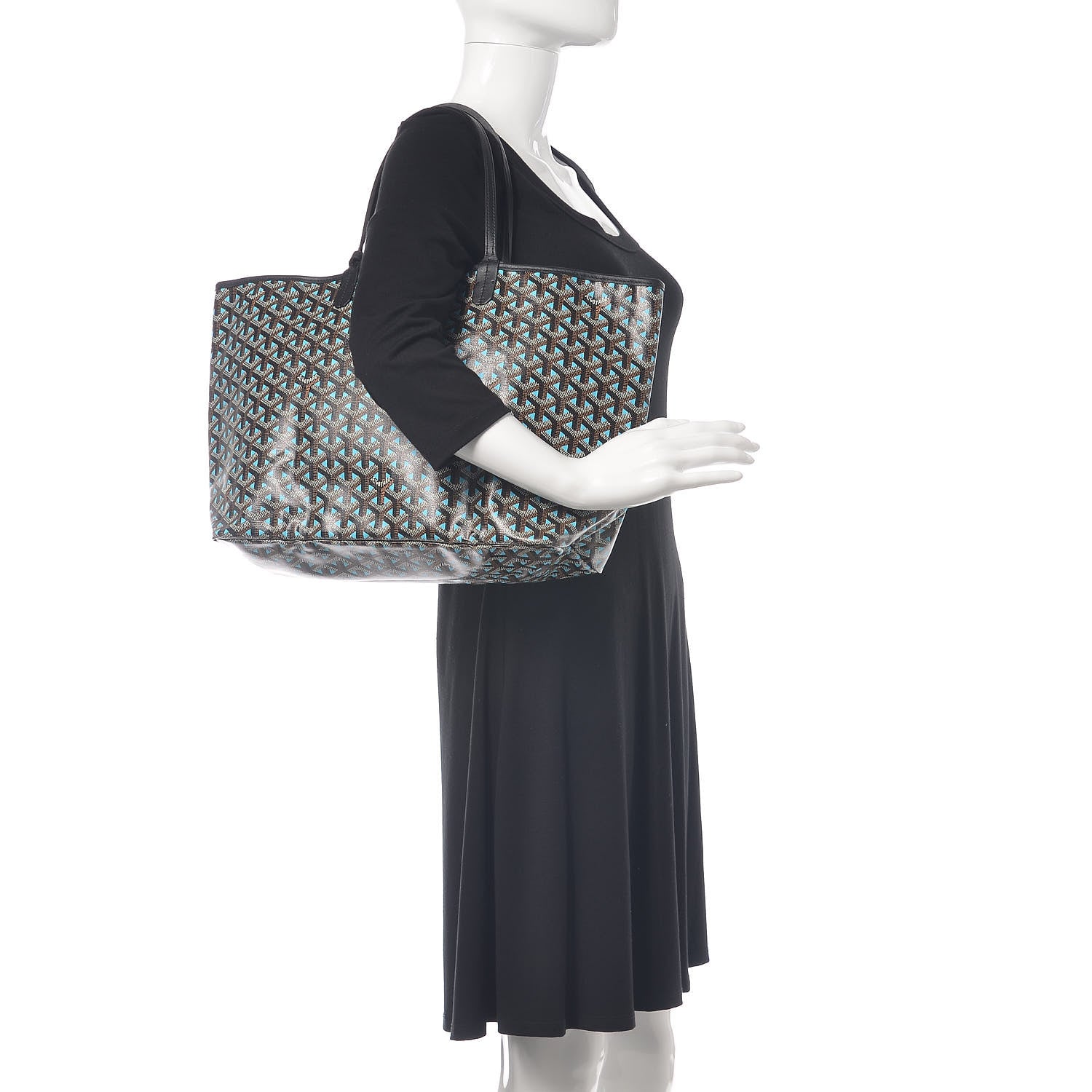 Goyard Goyardine Saint Louis Claire Voie PM Black Blue 3 of 12