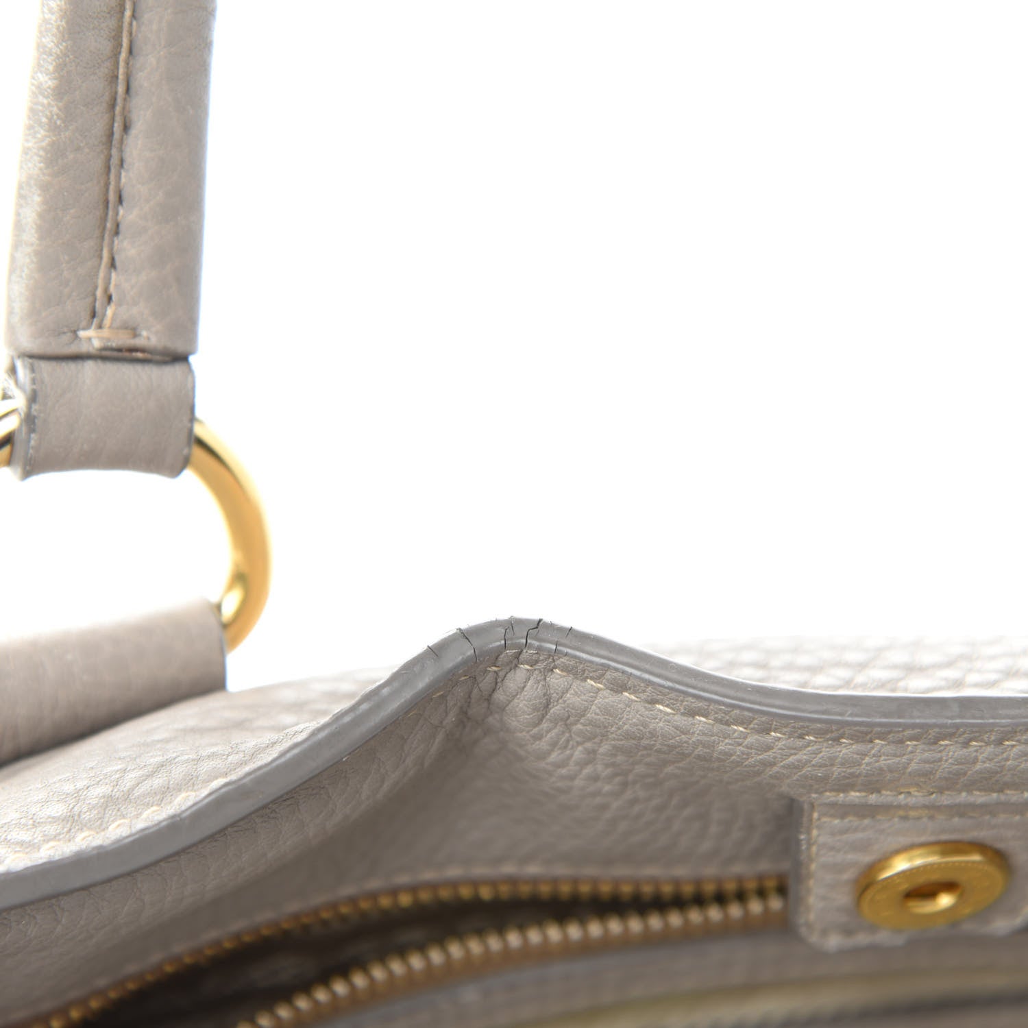 Prada Vitello Daino Side Zip Tote Pomice 21 of 27