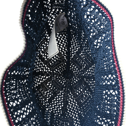 Fendi Cotton Rayon FF Knitted Bucket Hat M/L Blue 7 of 8