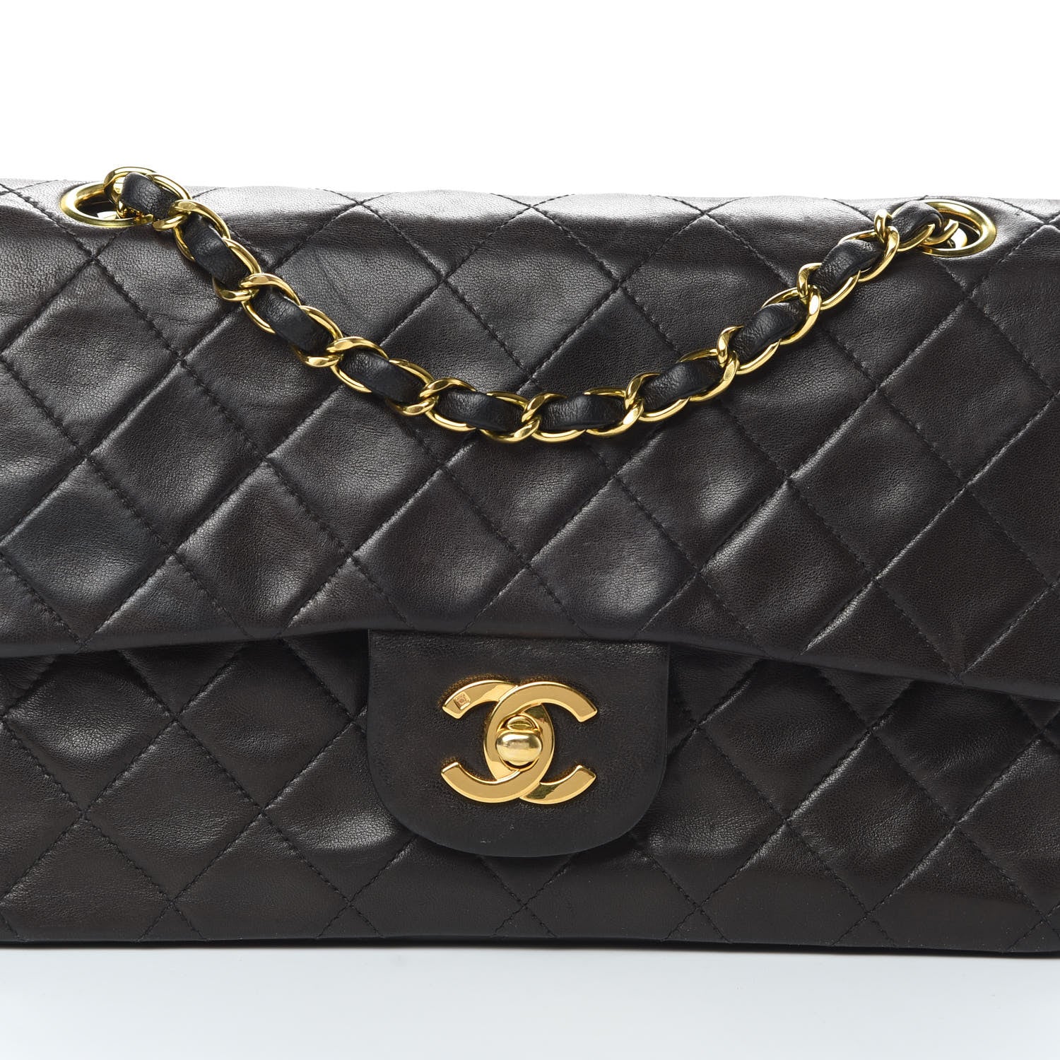 Chanel Lambskin Quilted Small Double Flap Black 10 of 21