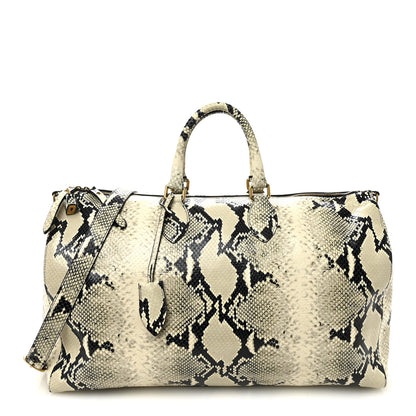 Khaite Calfskin Python Embossed Pierre Weekend Bag Natural 1 of 9