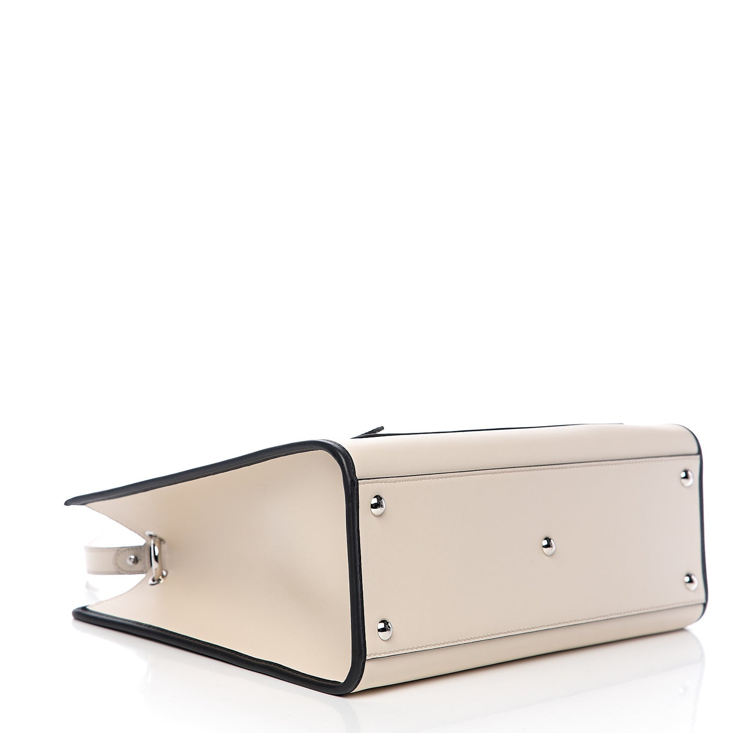 Vitello Century Opaco F is Fendi Bi-Color Regular Runaway Satchel Camelia Black