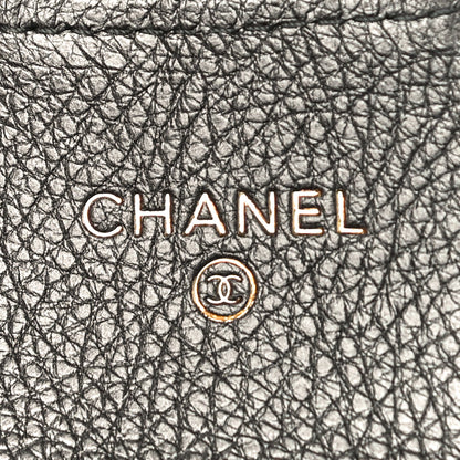 Chanel Metallic Calfskin Quilted Reissue Flap Card Holder Charcoal 6 of 12