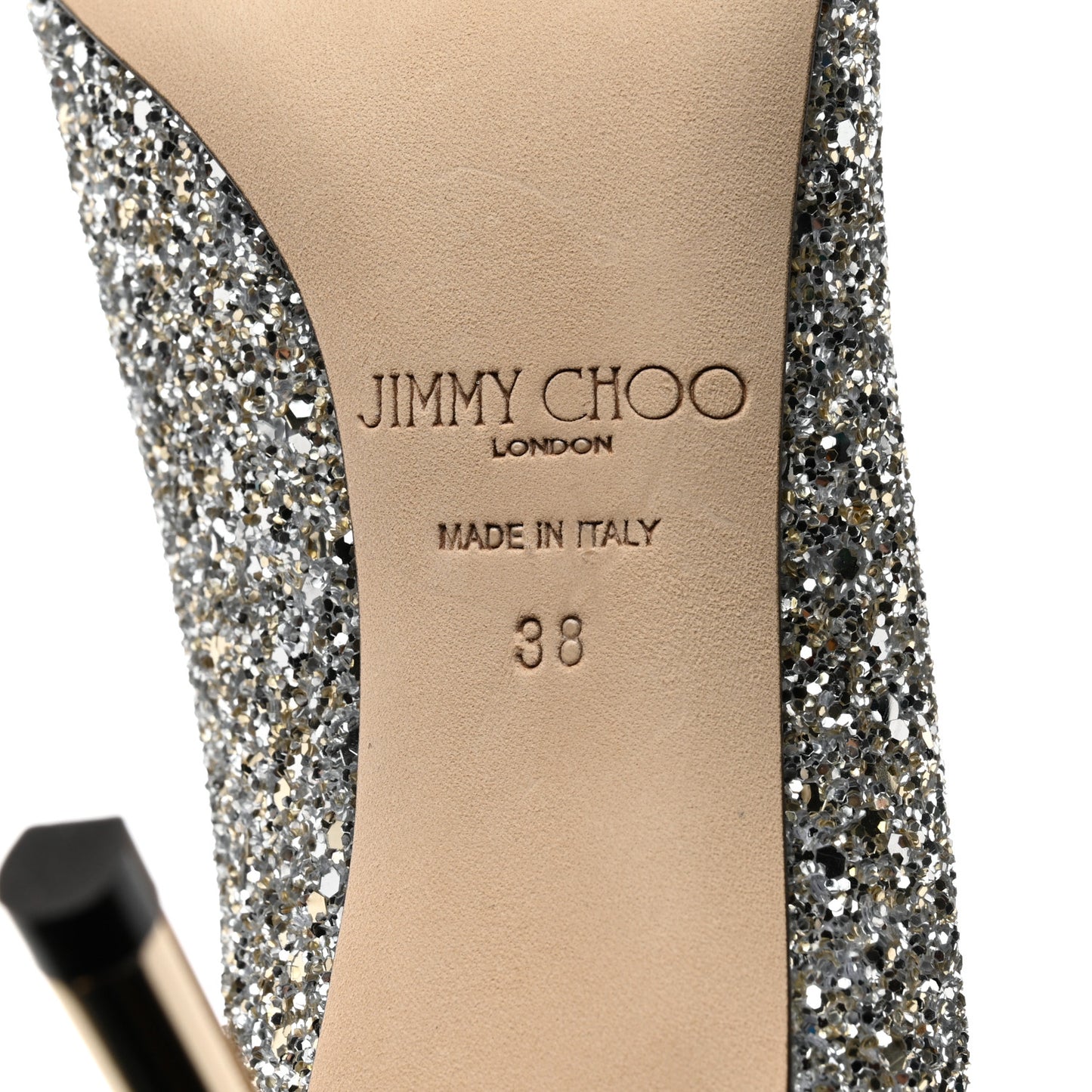 Glitter Pointy Toe Romy 85 Pumps 38 Champagne