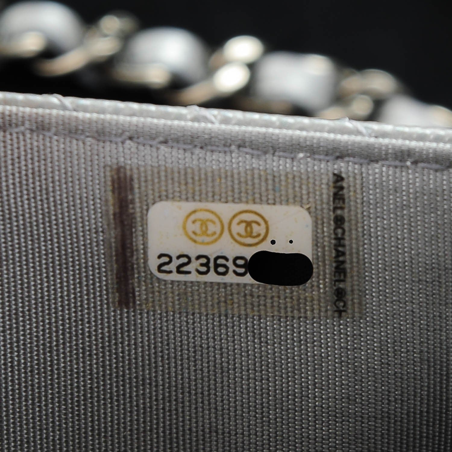 Chanel Caviar Chevron Quilted Boy Wallet On Chain WOC Silver 8 of 8