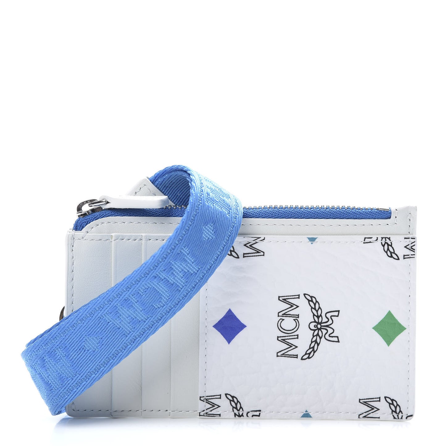 Skyoptic Visetos Spectrum Diamond Neck Strap Card Case Holder White