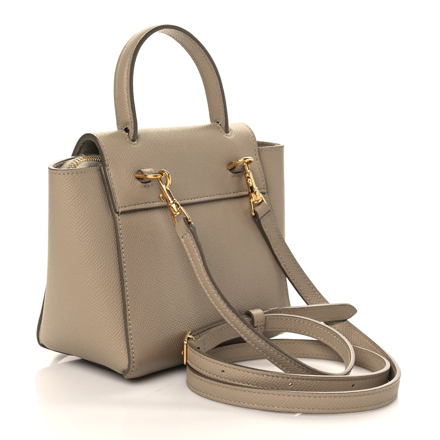 Grained Calfskin Pico Belt Bag Light Taupe