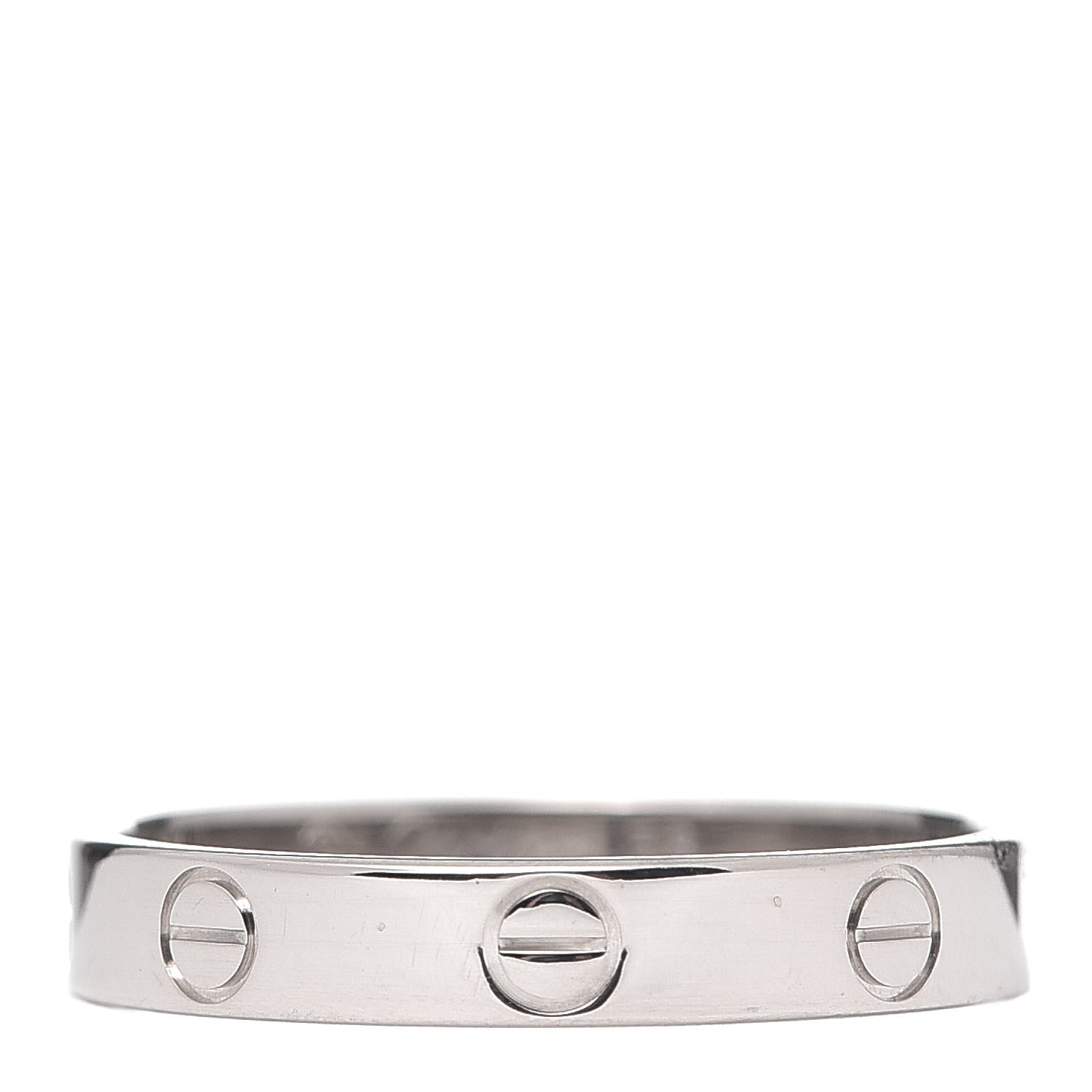 Cartier 18K White Gold 3.5mm LOVE Wedding Band Ring 58 8.25 1 of 4