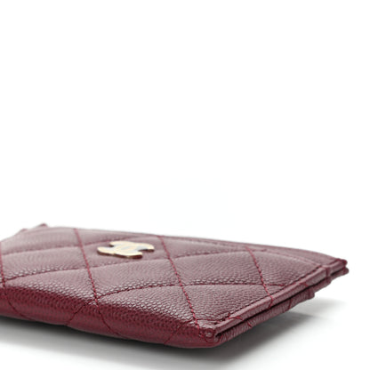 Chanel Caviar Quilted Card Holder Burgundy 9 of 9