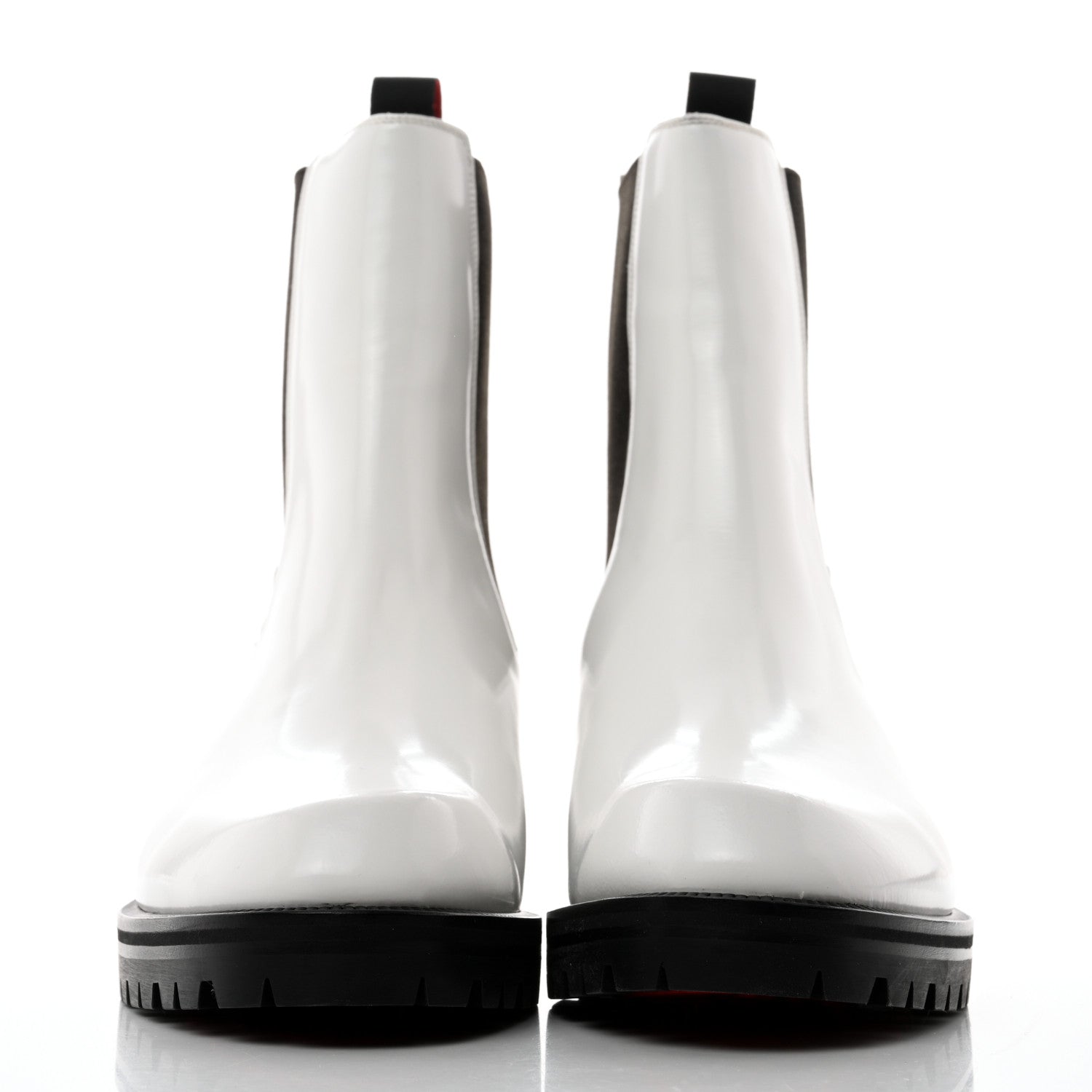 Christian Louboutin Calfskin Abrasivato Motok Flat Boots 40 White 2 of 8