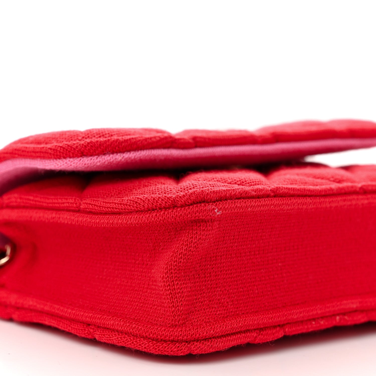 Chanel Jersey Quilted Micro Mini Flap Red 9 of 11