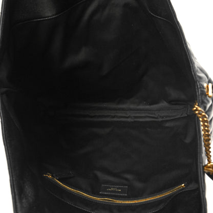 Saint Laurent Lambskin Quilted Maxi Icare Shopping Tote Black 6 of 12