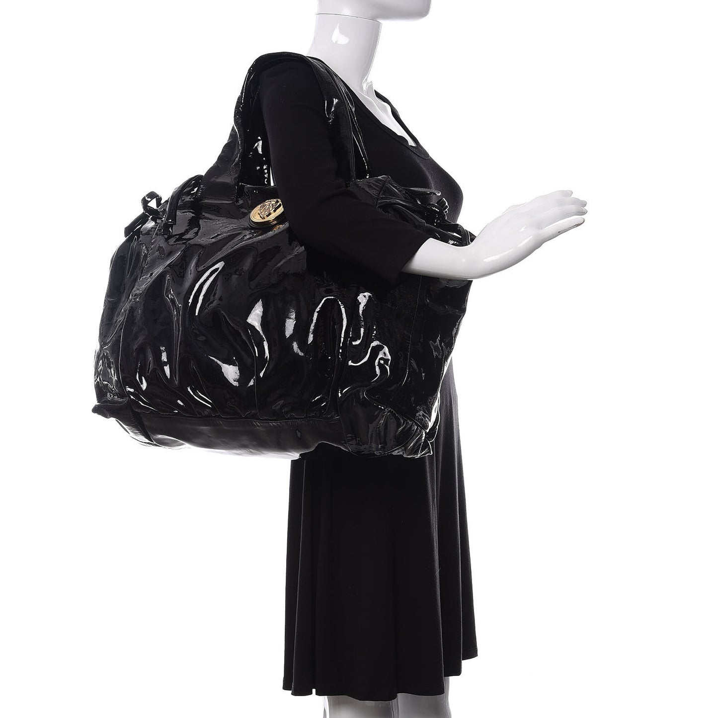 Patent Large Hysteria Tote Black
