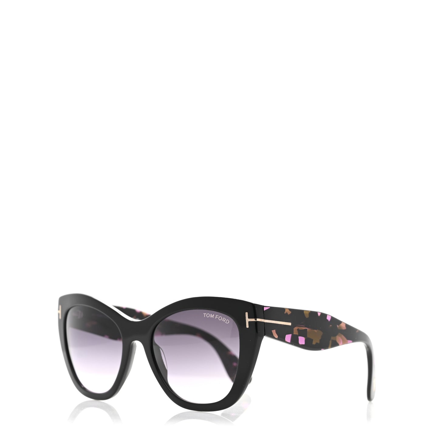 Acetate Cara Sunglasses TF940 Black Gradient Smoke