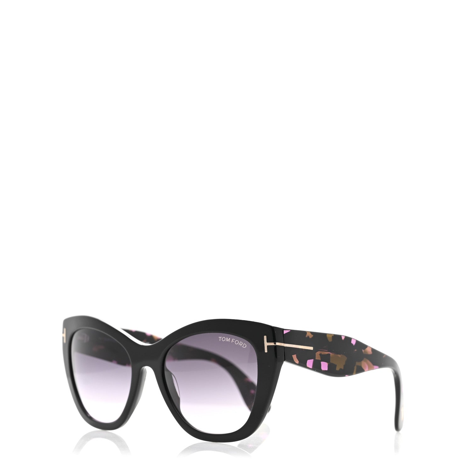 Tom Ford Acetate Cara Sunglasses TF940 Black Gradient Smoke 1 of 8