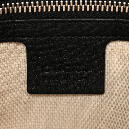 Gucci Pebbled Calfskin Studded Medium Soho Chain Shoulder Bag Black 6 of 13