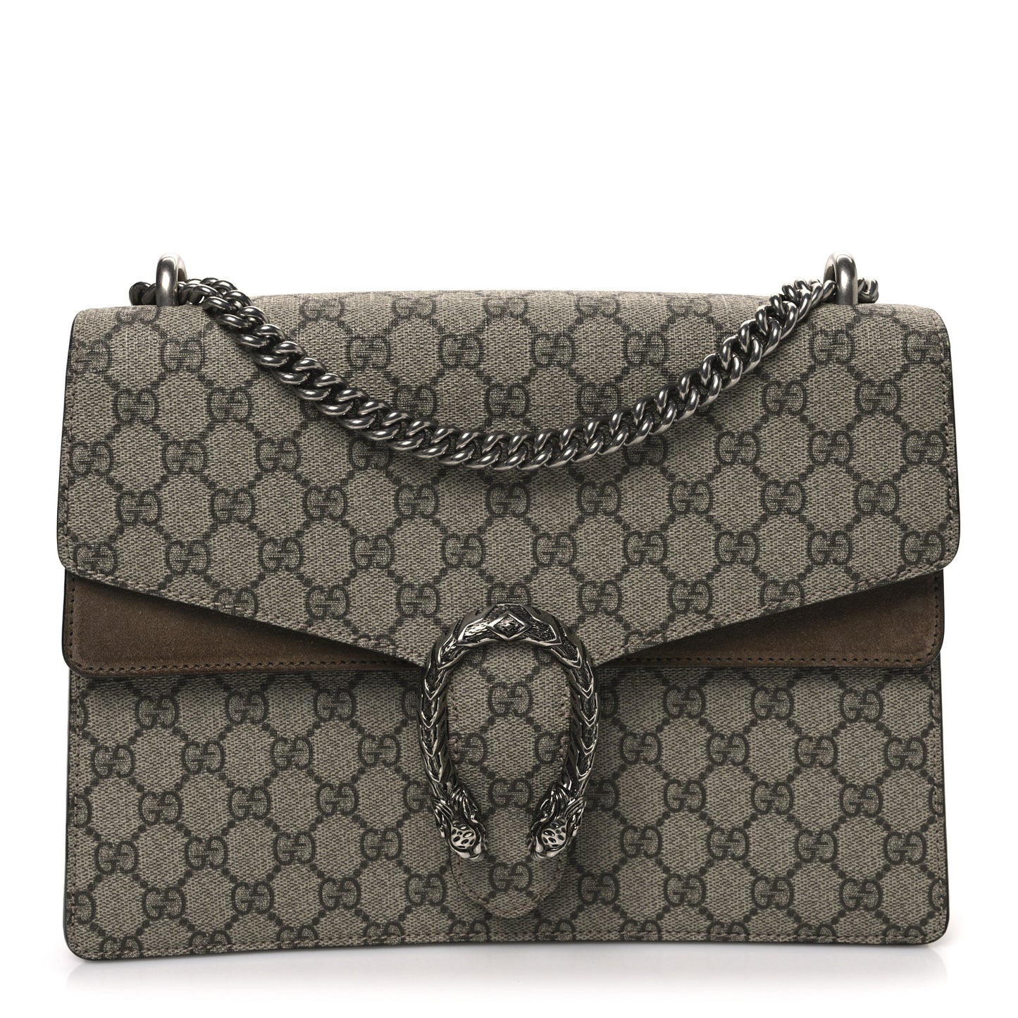 GG Supreme Monogram Medium Dionysus Shoulder Bag Taupe