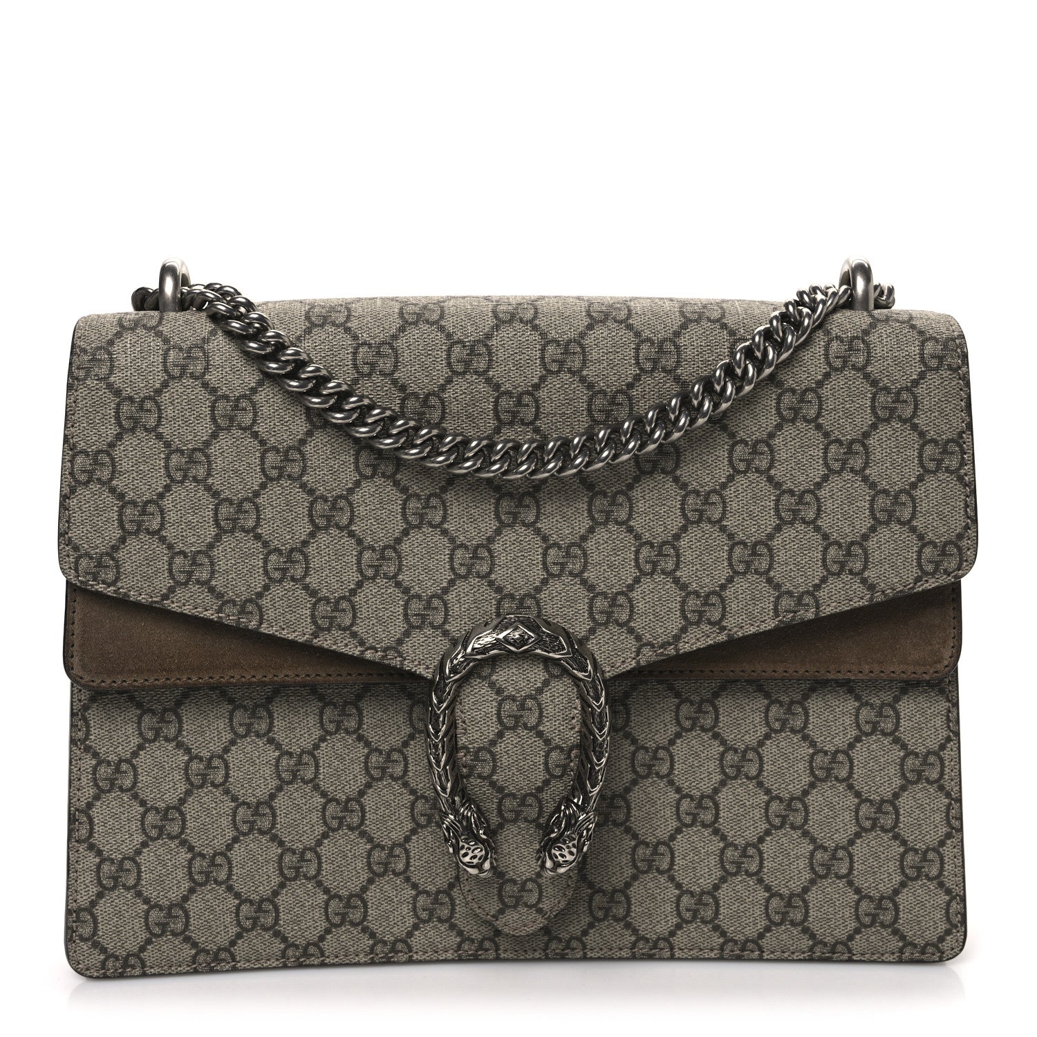 Gucci GG Supreme Monogram Medium Dionysus Shoulder Bag Taupe 1 of 10