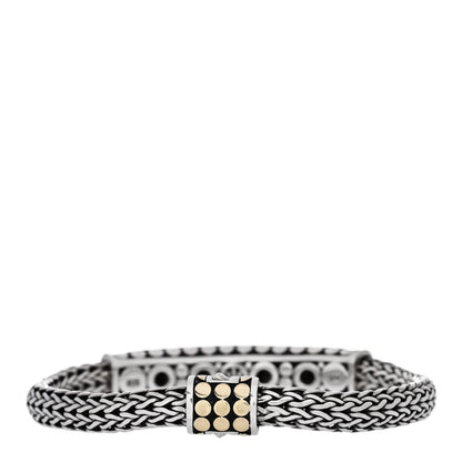 John Hardy Sterling Silver 18K Yellow Gold Dot Station Classic Chain Bracelet 2 of 3