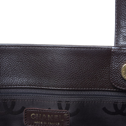 Chanel Caviar Shopper Tote Brown 15 of 15