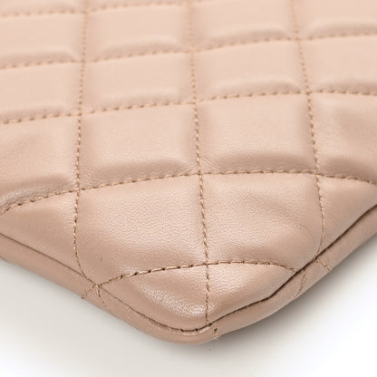 Chanel Lambskin Quilted Large Cosmetic Case Beige 8 of 8