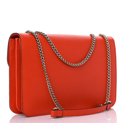 Gucci Dollar Calfskin Interlocking G Shoulder Bag Sun Orange 3 of 11
