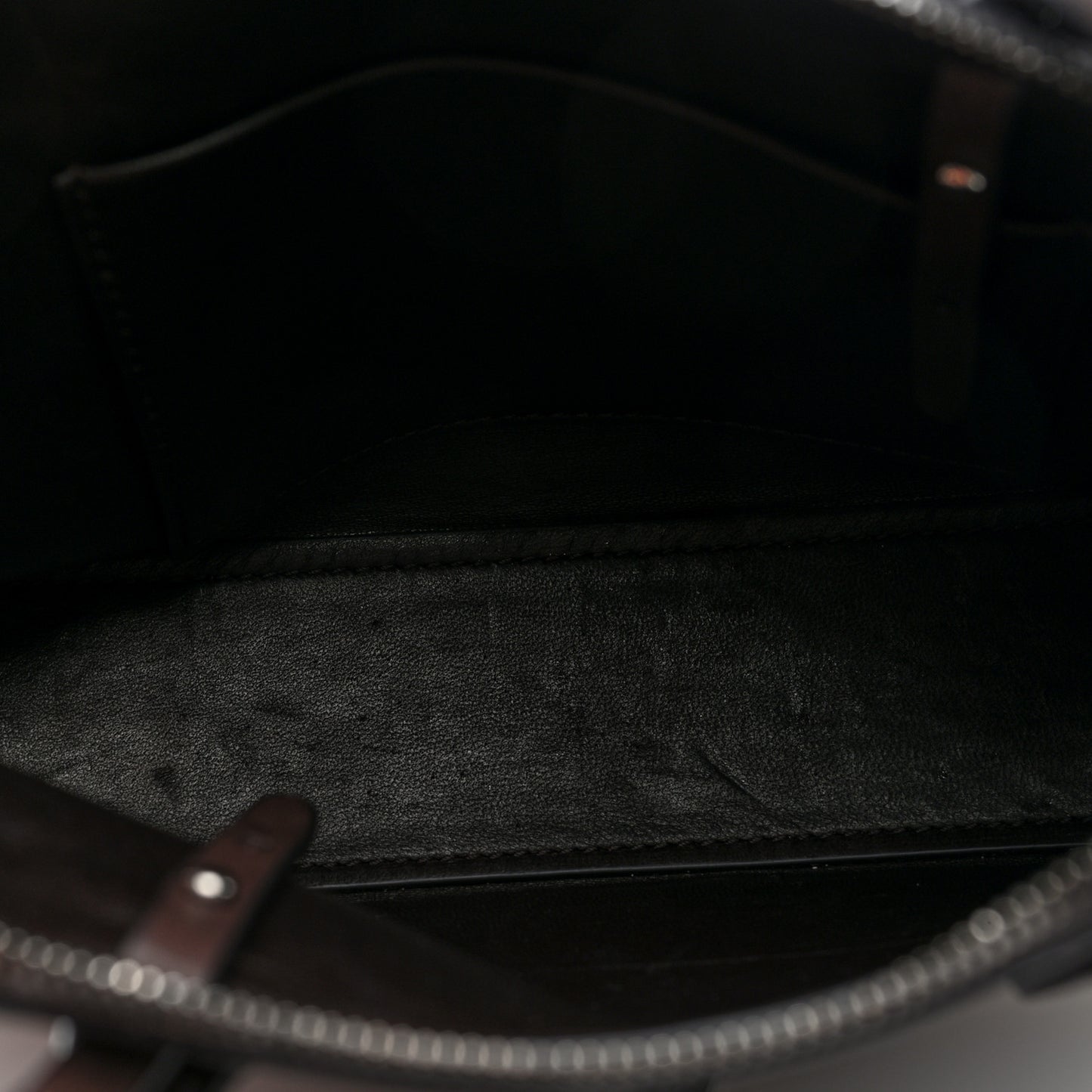 Polished Saddle Calfskin Ingrid Shoulder Bag Hippo Grey