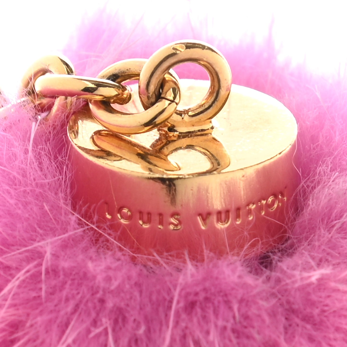 Mink Fluo Bubble Bag Charm Key Holder Pink