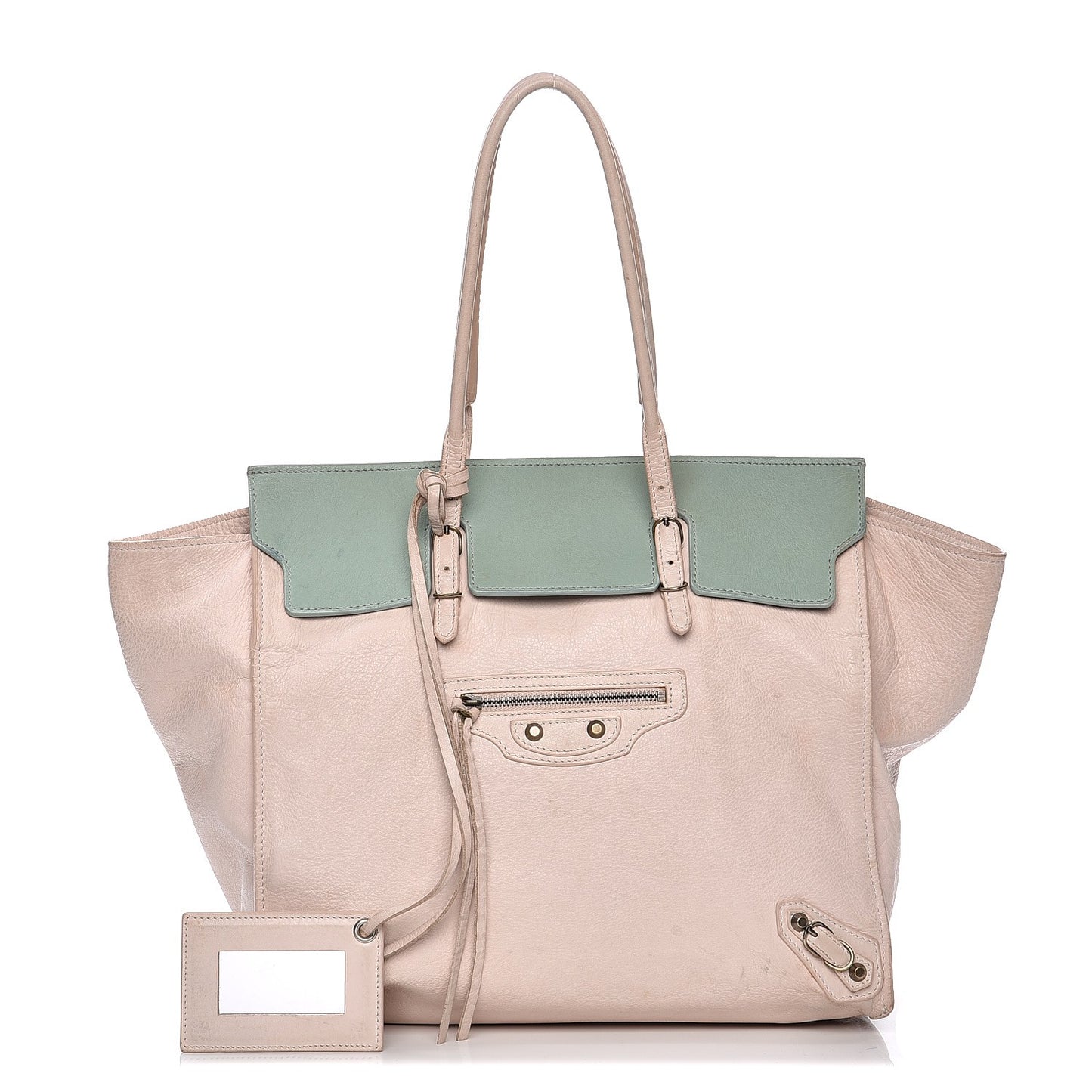 Calfskin Papier Ligne A5 Flap Tote Pink