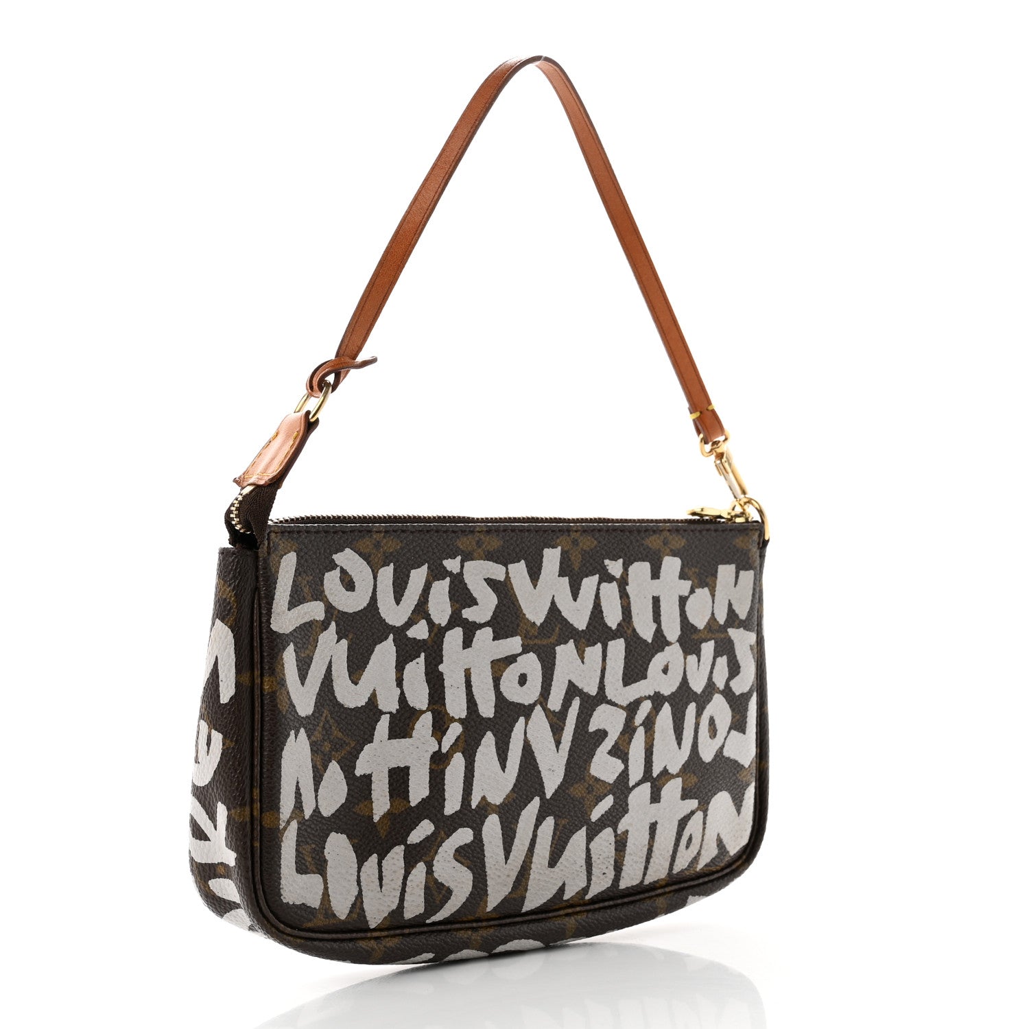 Louis Vuitton Monogram Graffiti Pochette Accessories Silver 3 of 7