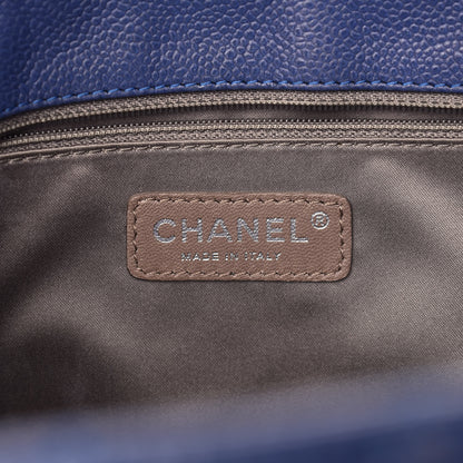Chanel Caviar Quilted Grand Shopping Tote GST Dark Blue 6 of 12