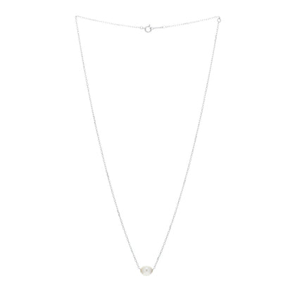 Mikimoto 18K White Gold Akoya Pearl 8mm Single Pendant Necklace 3 of 4