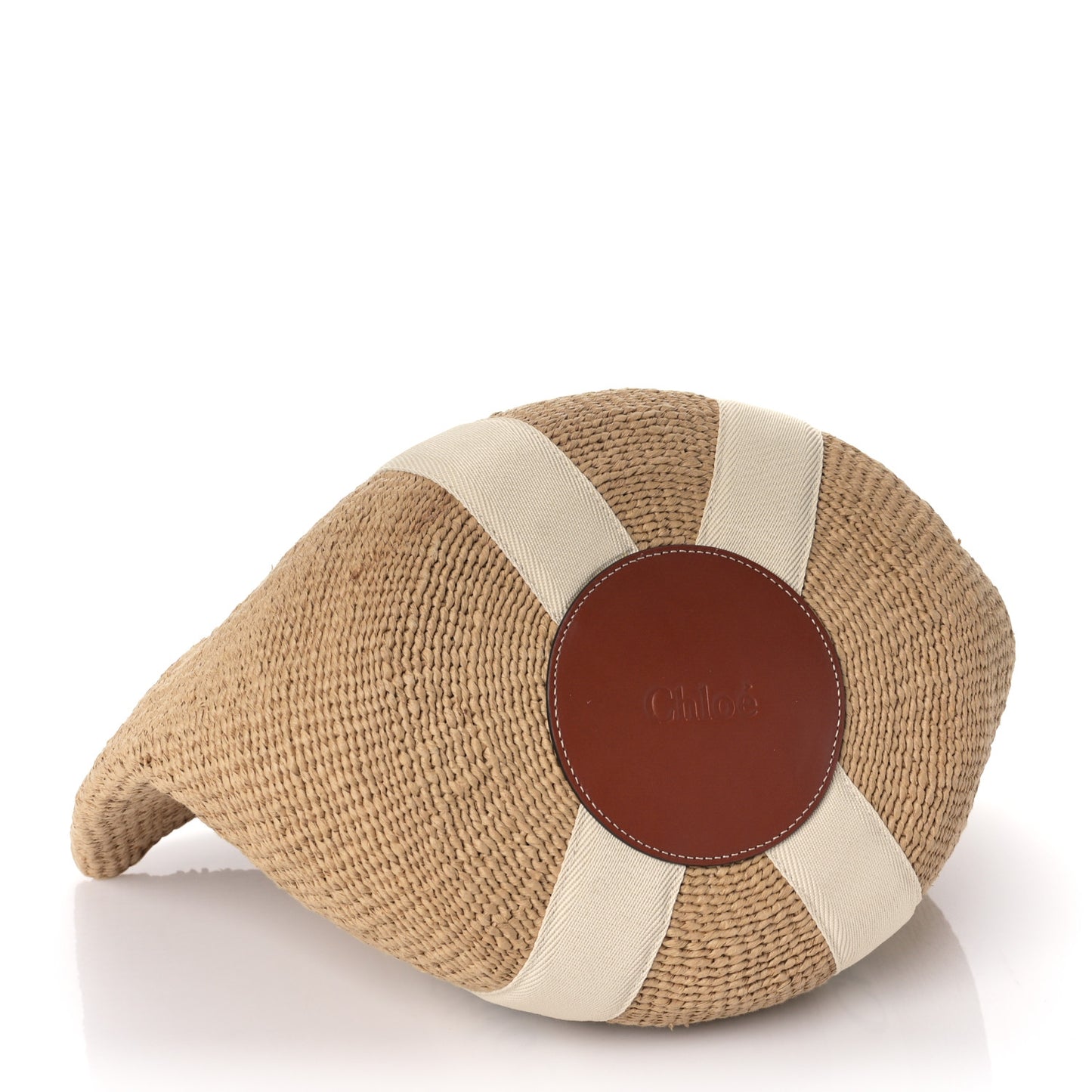 Raffia Large Woody Tote White