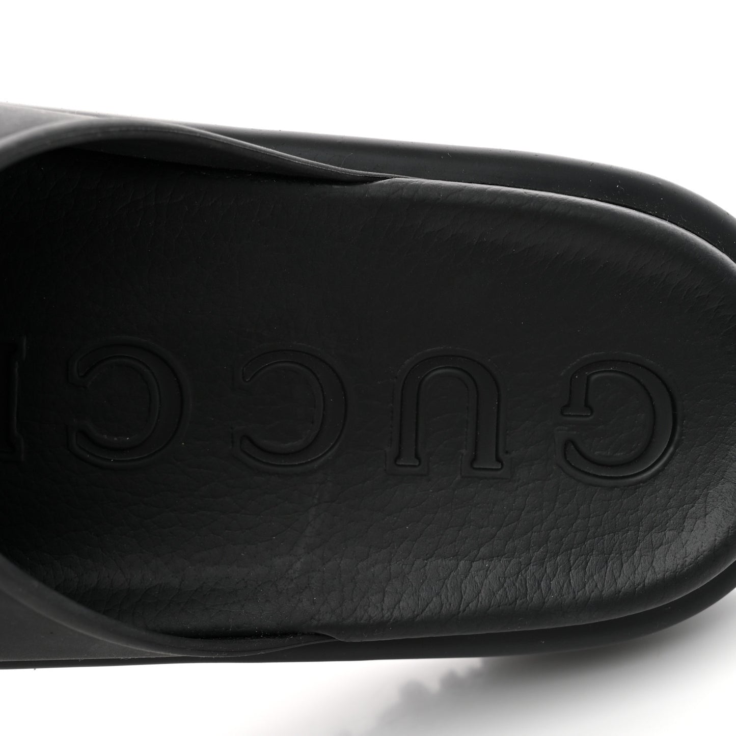 Soft Rubber Womens Interlocking G Platform 42mm Slide Sandals 41 Black